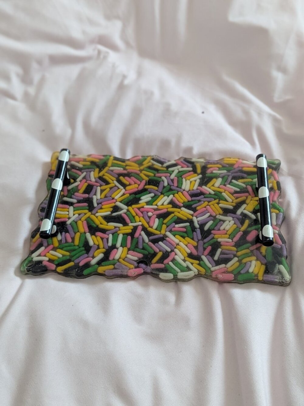 Boutique Multi Licorice Allsorts Candy Resin Tray Zebra Base